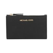 MICHAEL KORS Logo solid color PVC card holder women's black black juoda