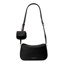 MICHAEL KORS Jet Set Logo Solid Color Casual Pebbled Leather PU Crossbody Shoulder Bag Medium Women's Black juoda