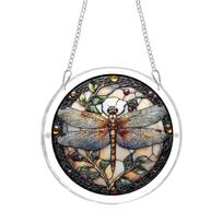 20cm 2D Acrylic Puzzle Suncatcher Hanging Ornament Garden Decoration with Dragonfly Design Indoor Outdoor Display Window Hanging One Size