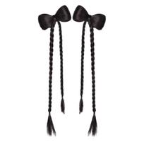 2pcs Kids Headwear Pony Tail Hairpiece Fake Braids Twist Braid Wig Children Bowknot Ponytail  Girls