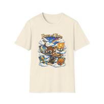 Cat Tarot Mystic Surreal Fantasy Clouds Dreamscape Unisex Softstyle T-Shirt S įvairiaspalvis