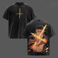 Jujutsu Kaisen Clothing Men Women Manga T-shirts Vintage Washed T Shirt Casual Cotton Tee Harajuku Male Tshirt S