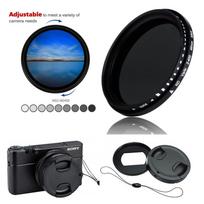 Reguliuojamas ND filtras ND2-400 Neutralaus tankio ir adapterio žiedas Objektyvo dangtelio laikiklis Sony RX100 Mark VII VI V VA IV III II I ZV1 kamerai For RX100 VII M7 gray