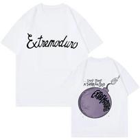 Extremoduro Bomb Graphic Double-Sided T-Shirt, Unisex Spanish Rock Fan Streetwear Tee, 100% Cotton Casual Short Sleeve Top S įvairiaspalvis