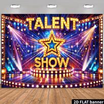 2D Talent Show Stage Backdrop for Performance, Contest or Live Show Photoshoot 47.2x31.5inch/120*80cm