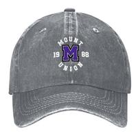 New Mount Union Baseball Cap Sun Cap Hat Unisex Luxury Unisexs big size hat Wild Ball Hat Baseball For Unisex Womens