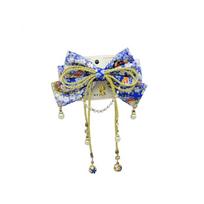 Japanese Style Kimono Barrettes Retro Side Clip Creative Sakura Bow Hairpin  Cosplay mėlyna