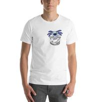 Axolotl Pocket Cute Blue Cotton, Lizard, Frog Unisex T-Shirt S įvairiaspalvis