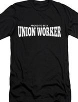 Proud to be a Union worker T Shirt Mens Womens Tees Top IWW Industrial Worker of the world S