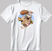 Captain Caveman Funny Short Sleeve White-Black Men/ Women T Shirt Mens Womens Tees Top R219 S