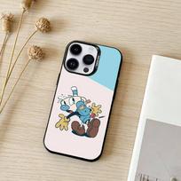 Cute CupHead And MugMan Phone Case Color Silver Shell For IPhone 17 16 15 14 13 12 11 Pro Max Plus iPhone12PROMAX