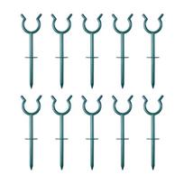 10PCS Stable Spike Hose Guide Plastic Hose Guide Holder Wire Conduit Protector  Outdoor Garden 10PCS