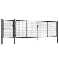 vidaXL Tinkliniai sodo vartai, antracito spalvos, 500x125 cm, cinkuotas plienas