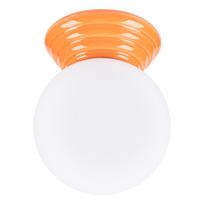 Oranžinės spalvos iš keramikos lubinis šviestuvas ø 12 cm su stiklo gaubtu Farsa – Sollux