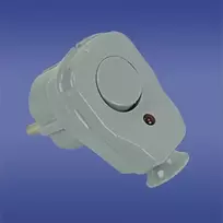 Elektro-Plast Kampinis nuimamas kištukas su jungikliu ir indikatoriumi su / U 16A 2P IP44 AWA- ŁKB pilkas (51.27)