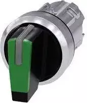 Siemens 3 padėčių jungiklio pavara I-O-II 22 mm su apšvietimu be savaiminio grįžimo (3SU1052-2BL40-0AA0)