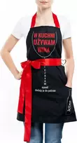 Divinto Virtuvinė moteriška prijuostė su vyno butelio kišene ir kamščiu