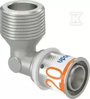 Uponor S-Press PLUS alkūnė su išoriniu sriegiu. 20-R3/4MT