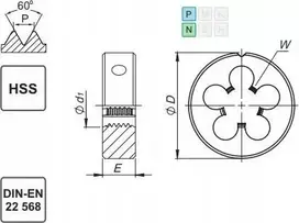 Fanar DIE M42 DIN-22568 (6g) HSS 800