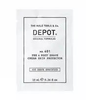 Depot, 400 Shave Specifications No. 401, raminamieji kremai prieš ir po skutimosi, 10 ml