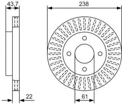 Bosch Stabdžių Diskas Nissan Micra K12 Note E11 Tiida SC11 42001XD00A 42001XD000