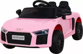 RAMIZ Vaikiškas elektromobilis Audi R8 rožinis su pulteliu ir LED apšvietimu
