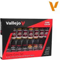 Vallejo - Game Color Leather & Metal 16 spalvų rinkinys