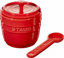 Zwilling STAUB LAIKYMAS Druskos indas su 9 cm šaukštu, raudonas