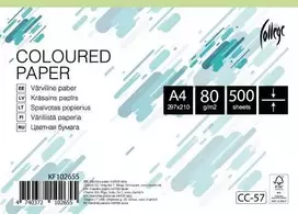 Spalvotas biuro popierius College A4, 80g, šviesiai žalios spalvos, 500 lapų