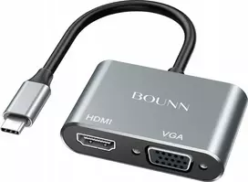 Bounn Adapteris TYPE C/HDMI 4k 30hz + VGA stotis / replikatorius