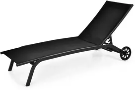 Promotions Lauko gultas su atlošu, 190.5x61x34.3 cm, juodas