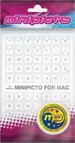 Kolm Lovi Minipicto Minipikto klaviatūros lipdukas EST KB-MAC-EE01-BLK, juoda/balta