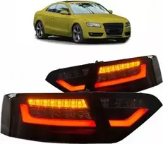 „Silbak“ juodi dūminiai LED galinių žibintų komplektas AUDI A5 (prieš feisliftą) 2007–2009 m.