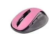 C-TECH pelė WLM-02, juodai rožinė, belaidė, 1600DPI, 6 mygtukai, USB nano imtuvas