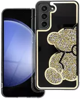 Dėklas Futerał do Samsung A37 5G Teddy Bear auksinė