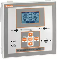 Lovato Electric Automatinis tinklo jungiklis 12-24V DC/100-240V AC korpusas 144x144mm, skirtas išplėtimui su EXP moduliais (ATL610)