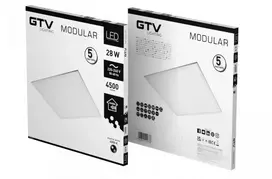 Lubinis šviestuvas GTV Modulinė LED panelė 28W 4500lm 4000K IP54 60x60cm 5lat garant. LD-MOD2860-NB