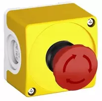 ABB Korpusas su raudonu mygtuku, saugos mygtukas 40 mm, geltonas 2R CEPY1-1001 1SFA619821R1001