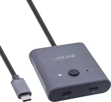 Maršrutizatorius InLine® USB-C jungiklis, dvikryptis jungiklis, 10Gb/s, 100W