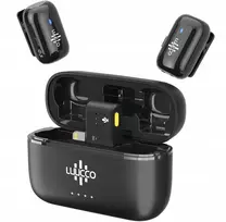 Mikrofonas Luucco MiniPods K2 Lightning juodas 2 vnt. + dėklas (SB11225)