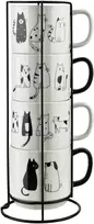 „Affek Design COTTELLO“ 4 puodelių ant stovo rinkinys, 4 x 370 ml