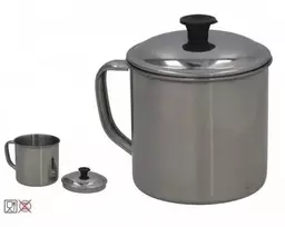 Bikuvalt Puodukas DIA 400ml su Dangteliu, Nerūdijančio Plieno