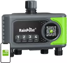 Laistymo Valdiklis - RainPoint WiFi 4-Zonų Laistymo Valdiklis Su Oro Sąlygų Automatinimu - Juodas
