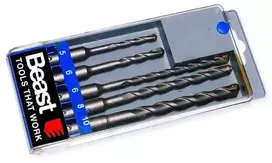 Grąžtas Beast Urbju komplekts betonam SDS 5-10mm 5gab.