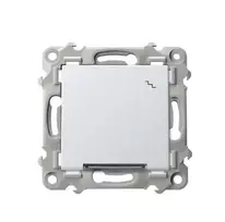 Ospel ŁP-3ZS/m/00 SZAFIR Laiptų jungiklis su baltu foniniu apšvietimu baltas ŁP-3ZS/m/00