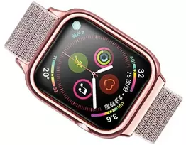 USAMS Dirželis su etui Apple Watch 4/5/6/7/SE 44/45mm. rózowo-auksinė/rose auksinis ZB74IW4 (US-ZB074)
