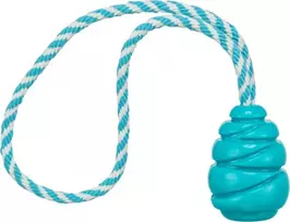 Trixie Super Strong kamuoliukas skacząca su virvute, žaislas, šuniui, jasnoniebieska, TPR, 35 cm / 6,2 cm