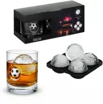 Froster Bohemia Gifts Viskio ir futbolo fano rinkinys: taurė ir ledo formelės