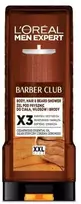 L'Oreal „Men Expert Barber Club“ 3in1 kūno, plaukų ir barzdos prausimosi gelis, 400 ml