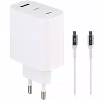 Įkroviklis TnB Įkroviklis jungiama į tinklą Gan 230v 65w 2 X Usb-c + Usb Usb-a + Kabelis Usb-c T"nb / Chnbgan65w